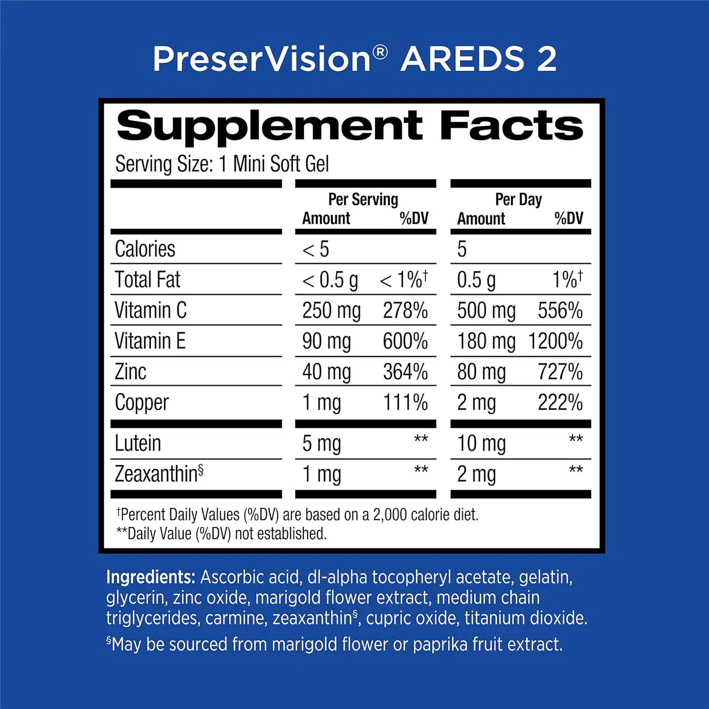 PreserVision AREDS 2 Formula - Pack of 2 - 210 count Soft Gels EXP 08/2027 - Clearance Sale