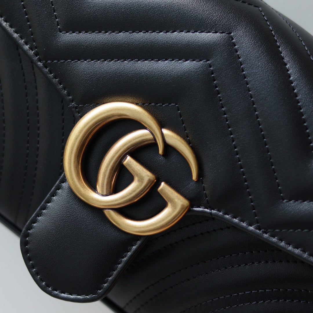 GG Marmont Matelassé Small Shoulder Bag – Classic Black