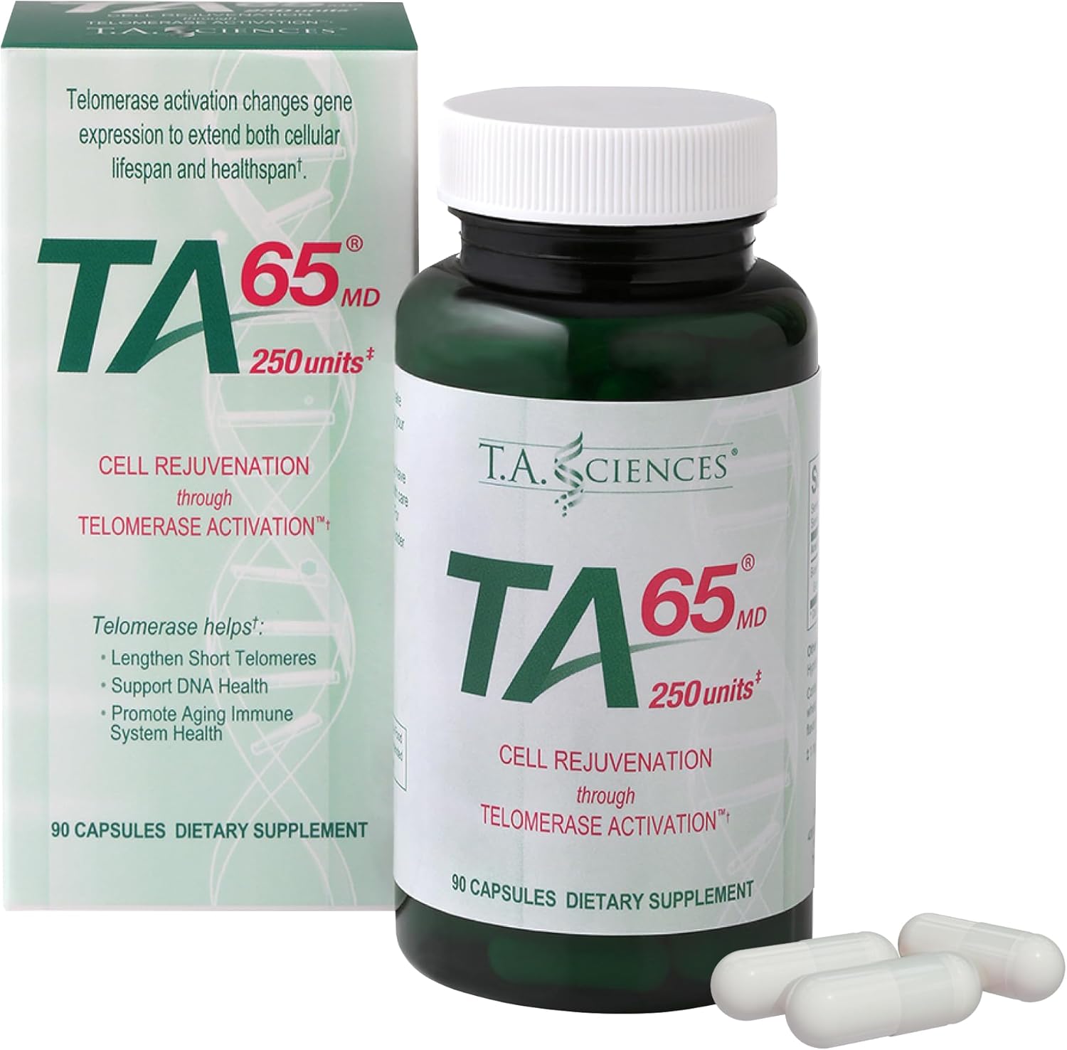 T.A. Sciences TA-65 Telomere Activation 90 Capsules - Clearance Sale