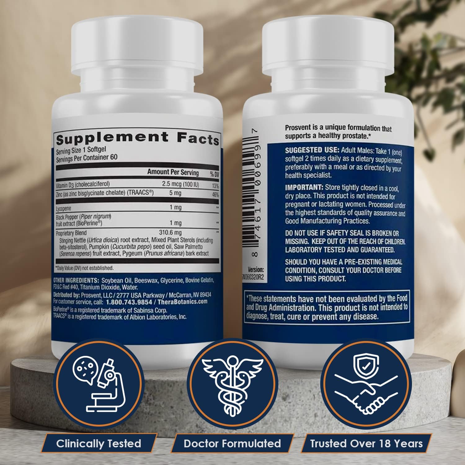 Prosvent Advanced Men's Prostate Support 60 count - Clearance Sale