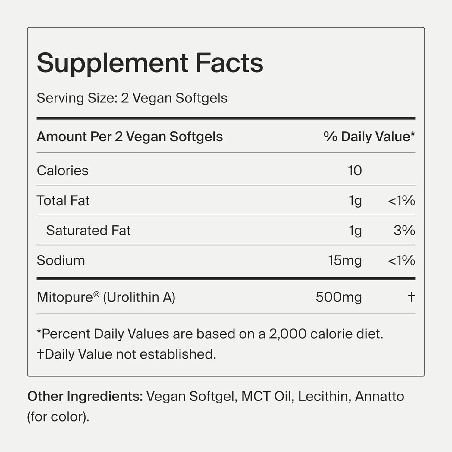 Timeline Mitopure Urolithin A Longevity Supplement 60 Count Softgels - Clearance Sale