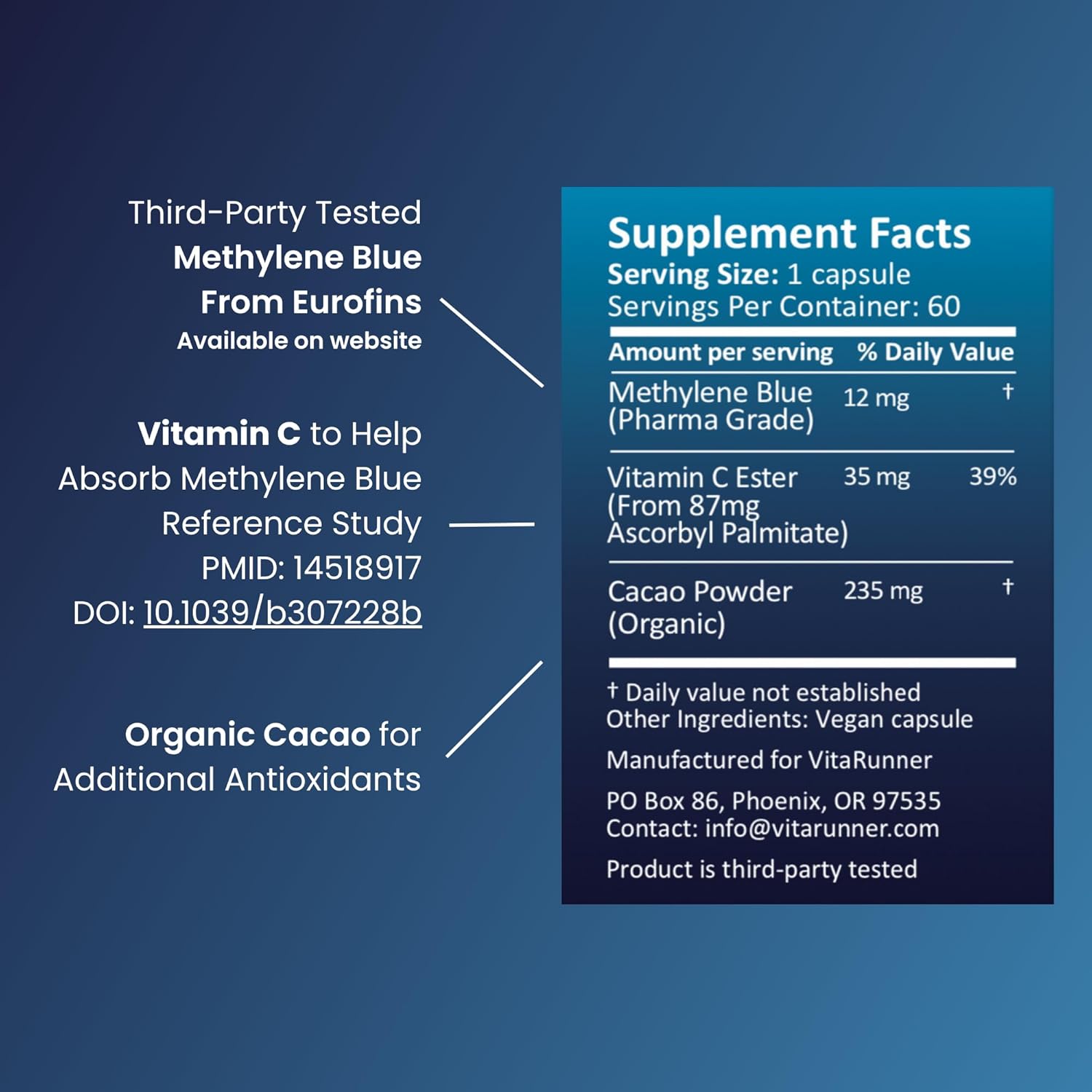 Nutricel Methylene Blue Boost 60 Servings - Clearance Sale