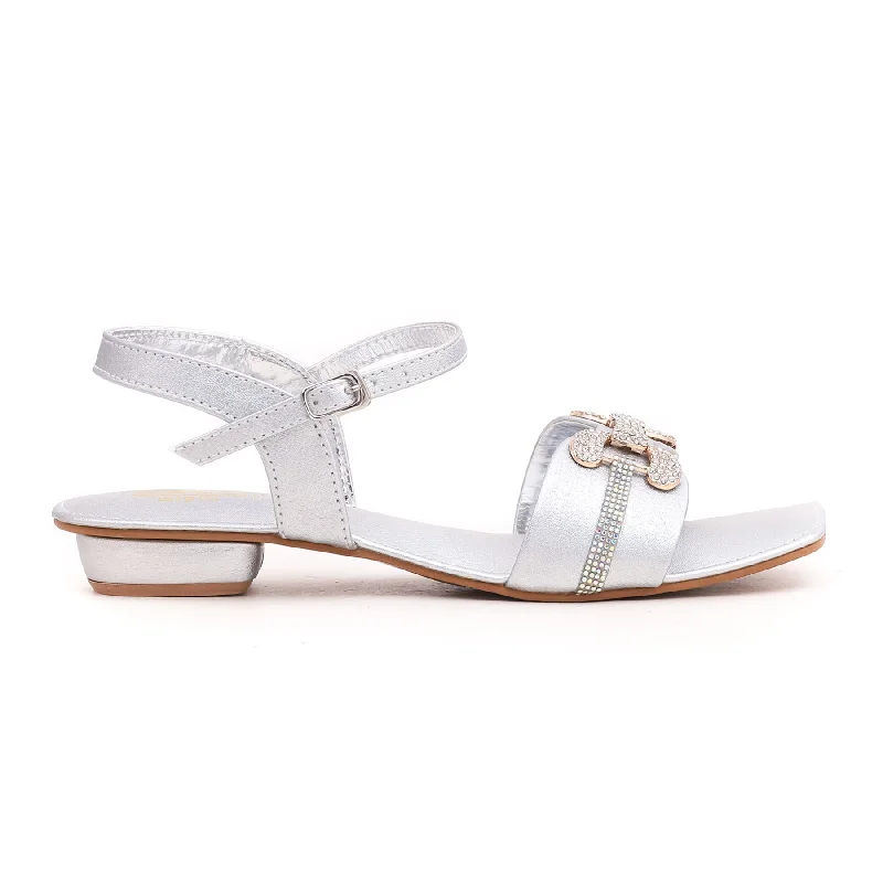 Tropical Style Silver Fancy Sandal FN5708