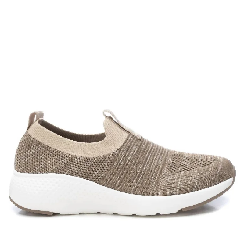 Basic Version Women's Technical Fabric Sneakers In Beige