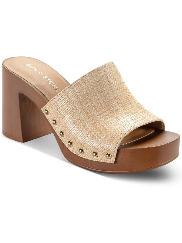 Fresh And Fashionable TWIGGYY Womens Open toe Retro Block Heel