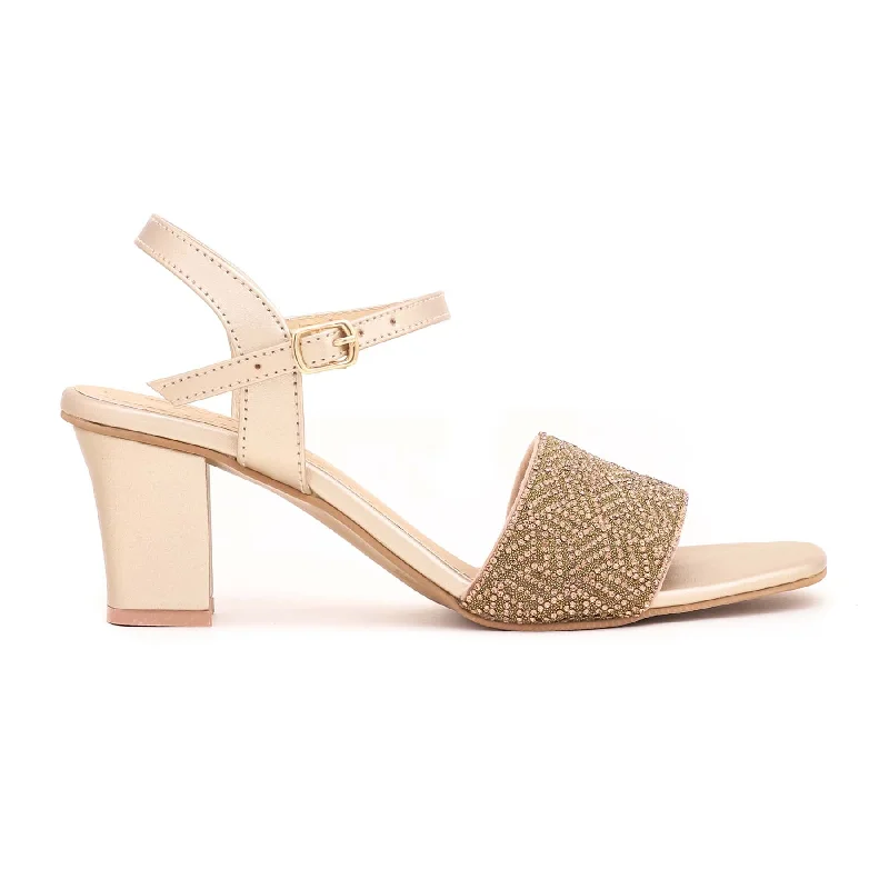 High Street Design Golden Fancy Sandal FN5602