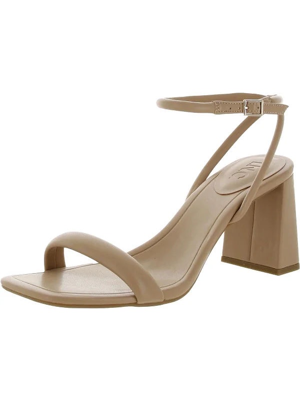 High-end Customization Caymi Womens Faux Leather Ankle Strap Heels