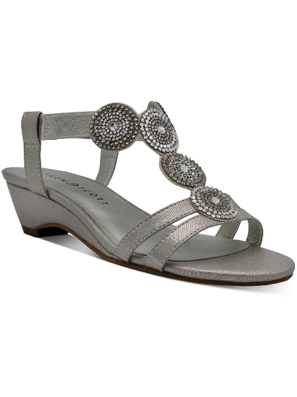 Multifunctional Style Catrinaa Womens Faux Leather Embellished Evening Sandals