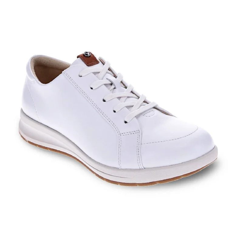 High Street Fashion Women's Athens Lace-Up Sneaker - Medium Width In Coconut