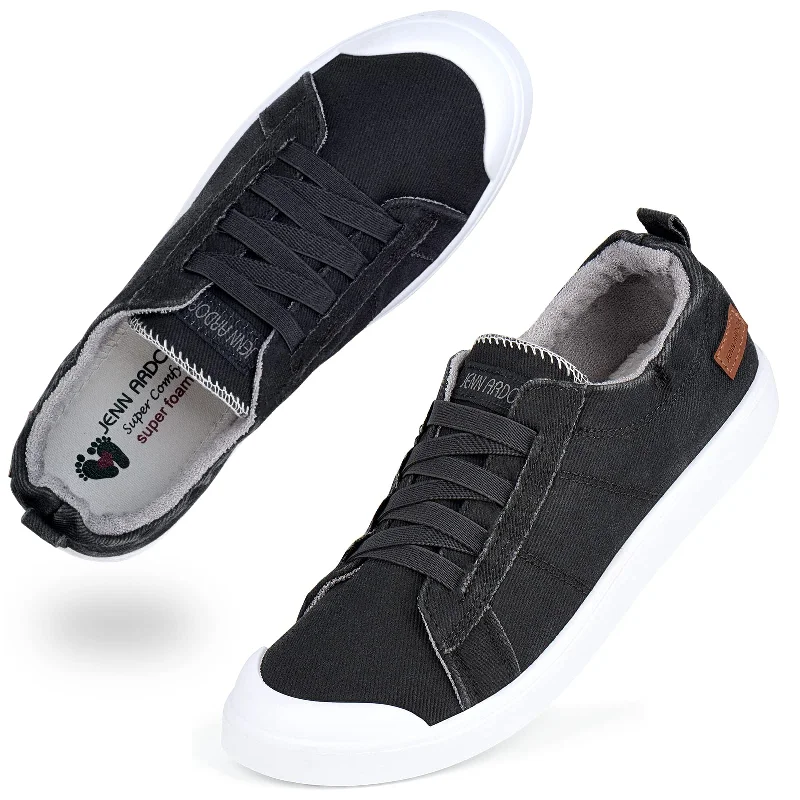 American Style JENN ARDOR Women's Canvas Slip-on Sneakers: Comfortable Casual