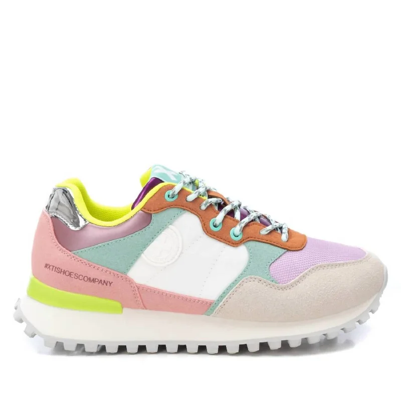 High-end Design Women's Textile Sneakers In Multicolor