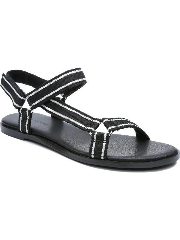 High Street Design Sway Womens Strappy Ankle Flat Sandals