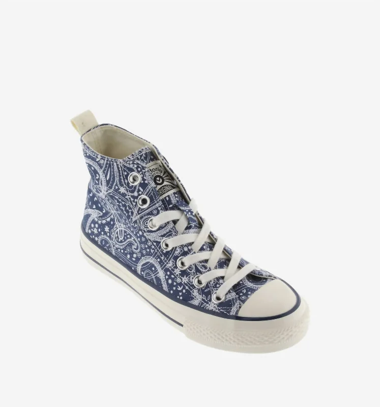 Classic Series Women's Tribu Brillo Bandana Marino Canvas Sneakers In Blue