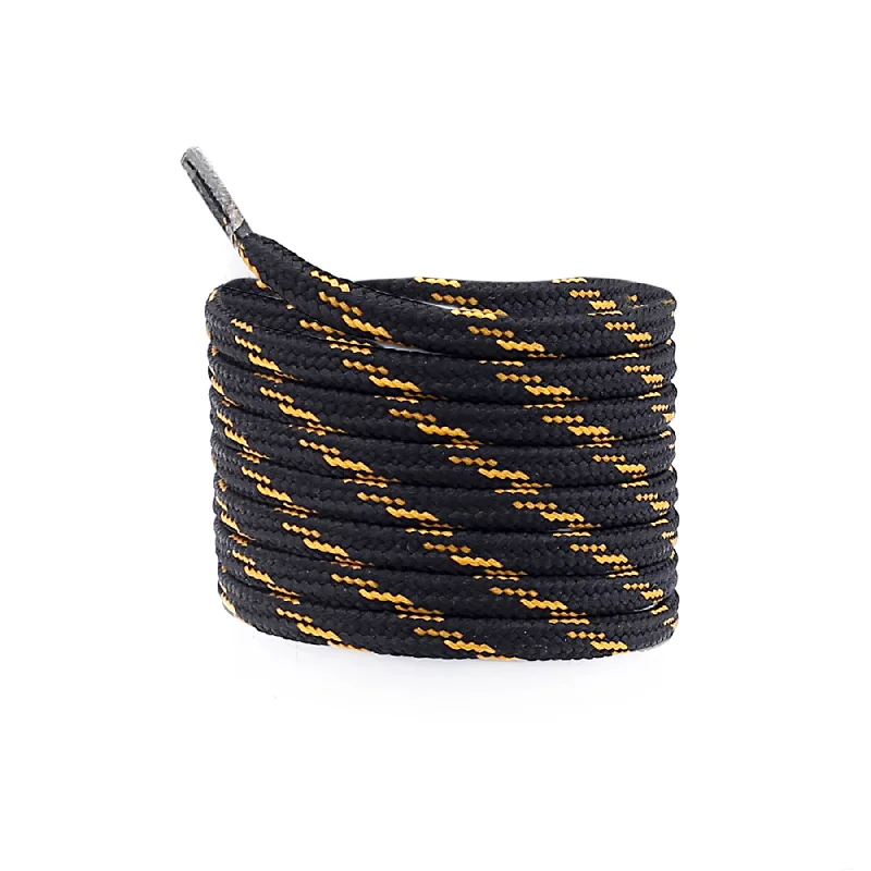 Comfortable Series Bacca Bucci Sneaker Shoe Laces | Flat | Black-Yellow