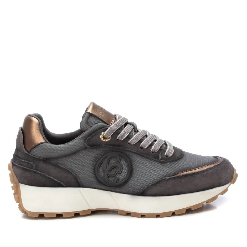 Elegant Series Carmela Collection Casual Sneakers In Grey