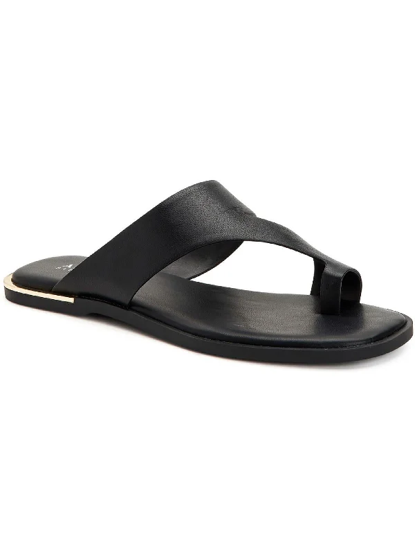 Sweet Breath Freddee Womens Leather Open Toe Flats