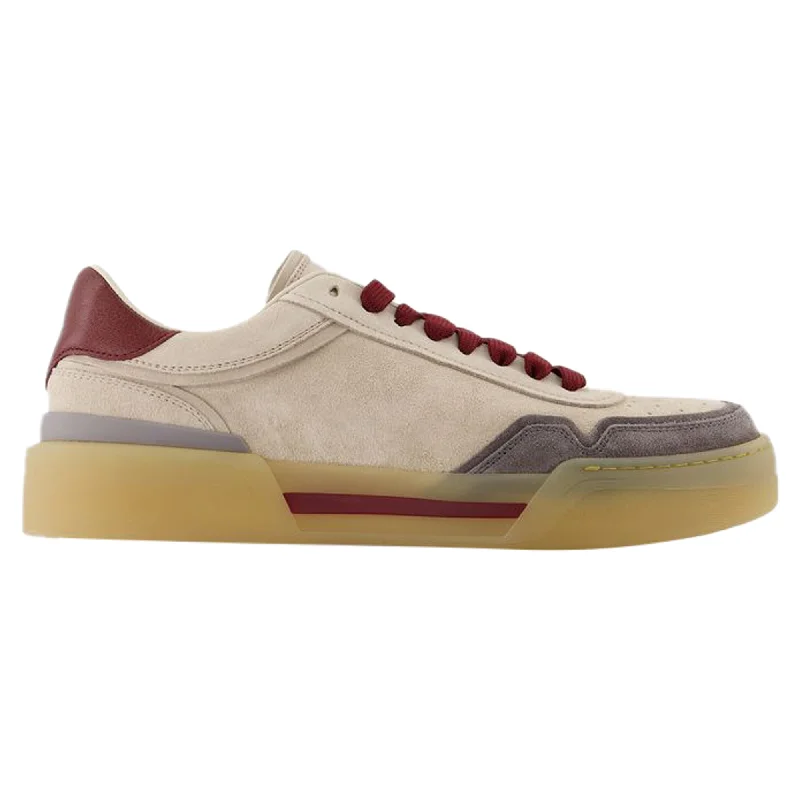 High-end Fashion Low Top Sneakers - Dolce&Gabbana - Leather - Beige