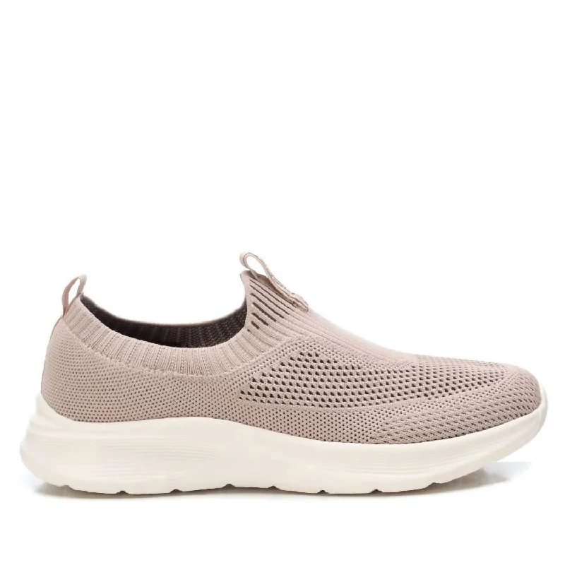 Comfortable Fashion Women's Technical Fabric Sneakers In Beige