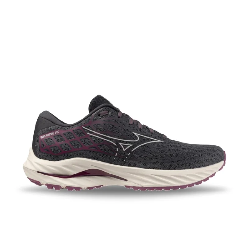 Classic Style Mizuno Women's Wave Inspire 20 - Ebony/White Sand