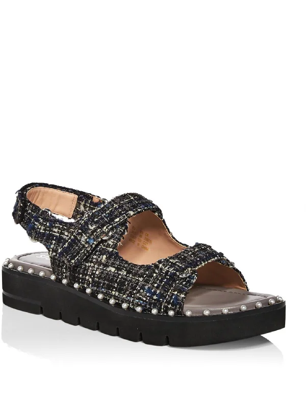 Fresh And Elegant Zoe Lift Womens Leather Slingback Flatform Sandals