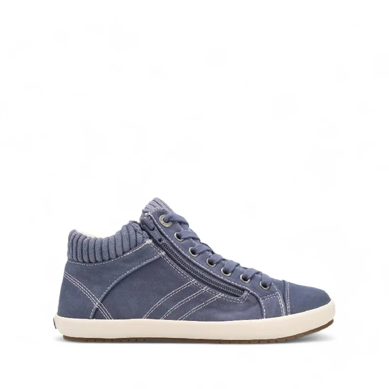 Romantic Data Women's Start Up Sneaker - Medium Width In Indigo Distressed