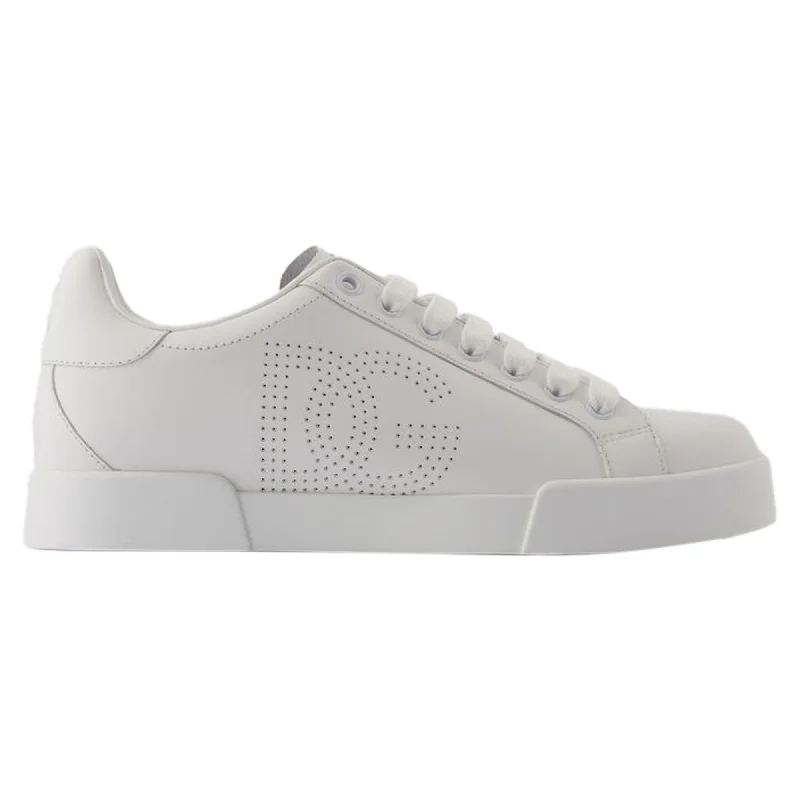 High-end Customization Low Top Sneakers - Dolce&Gabbana - Leather - White