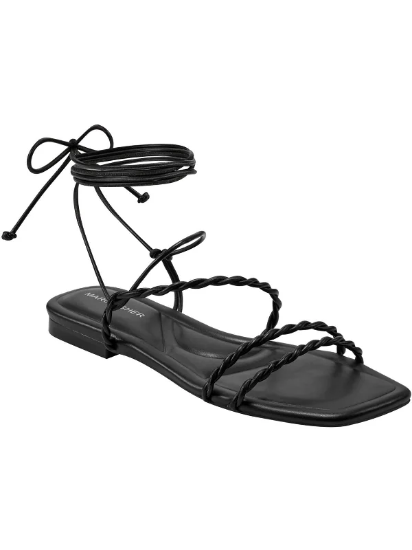 Fashion Expert Womens Strappy Faux Leather Gladiator Sandals