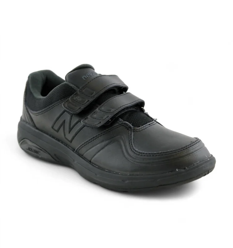 Romantic Data Women's 813 Velcro Walker Shoes - Wide Width In Black
