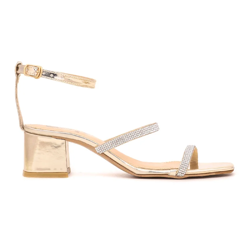 Exquisite Design Golden Fancy Sandal FN5638