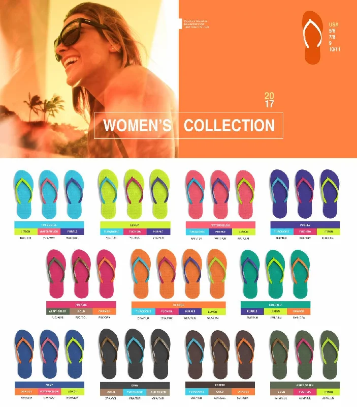 Quality Tailoring Women's Go Green Flip Flops