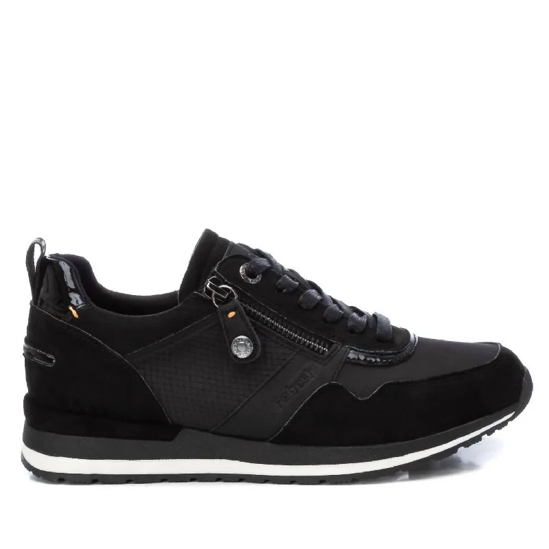 Personalized Outfit Women's Adjustable Laces Sneakers In Black