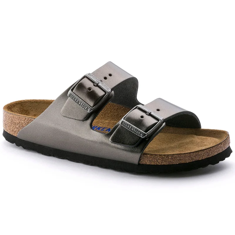 Modern Tailoring Birkenstock Arizona Soft Footbed - Metallic Leather