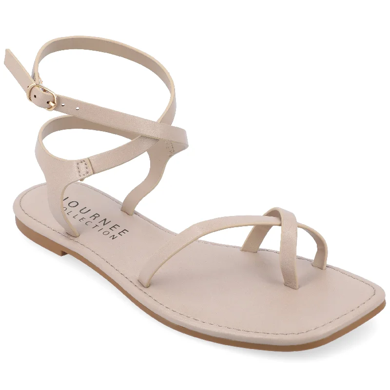 Embroidery Design Journee Collection Women's Tru Comfort Foam Charra Sandals
