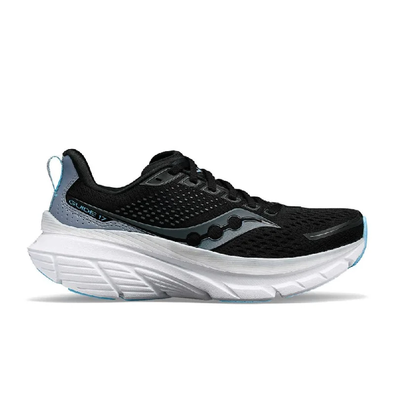End Of The Year Saucony Women's Guide 17 Extra Wide - Black/Fog