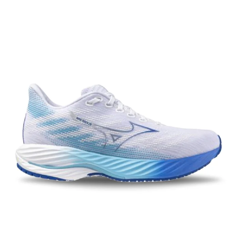 Celebrity Style Mizuno Women's Wave Rider 28 - White/Mugen Blue