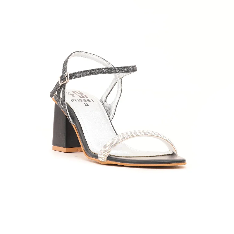 Tropical Style Black Fancy Sandal FN5561