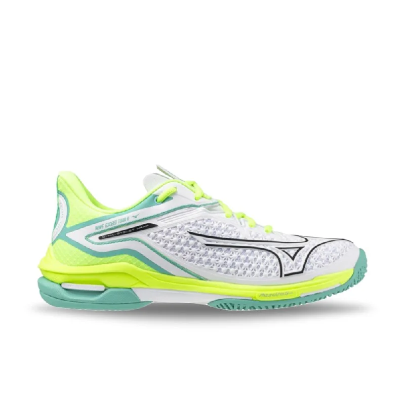 Basic Version Mizuno Women's Wave Exceed Tour 6 AC - White/Black
