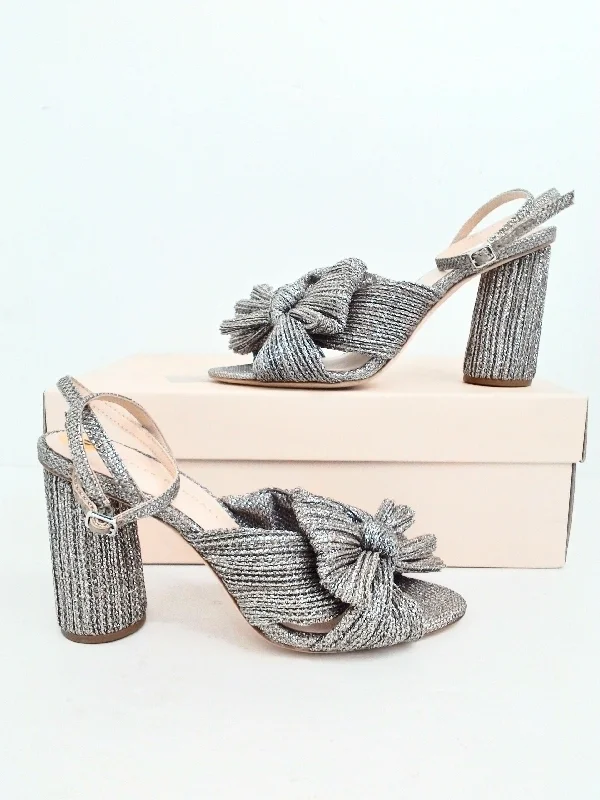 Comfortable Fashion Loeffler Randall Women's Camellia Glitter Champagne Heeled Sandal Size 6 B