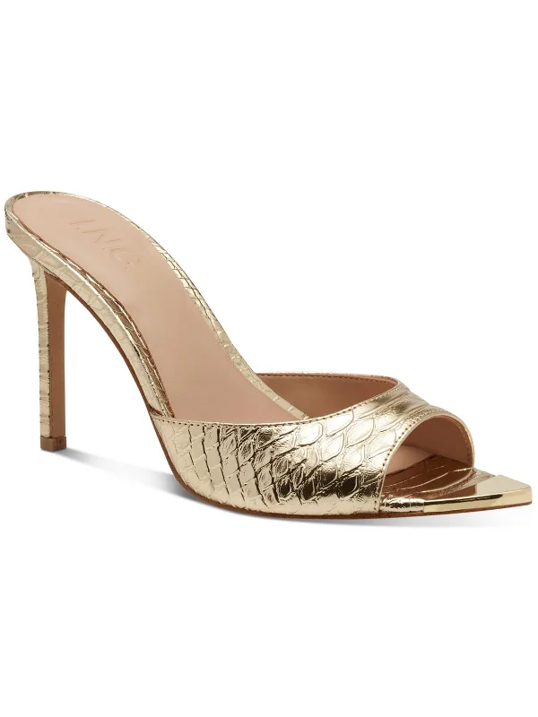 Creative Prints Amra Womens Faux Leather Slide Heels