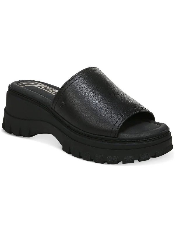 Luxury Classic Halle Womens Cushioned Footbed Slip On Platform Sandals