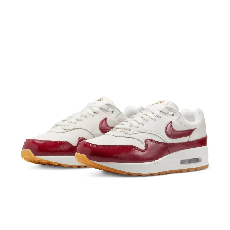 Elegant Series Women's Air Max 1 Lx Sneakers In Sail Team Red