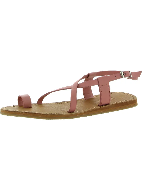 Leisure Sports Chantik Womens Leather Toe Loop Slingback Sandals