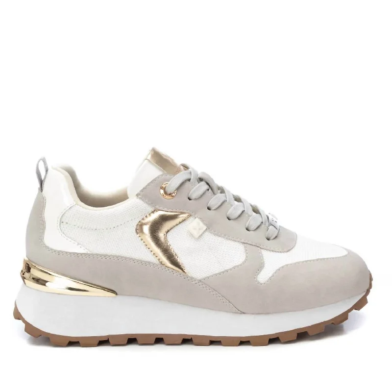 Street Fashion Women's Trainer Sneakers In White