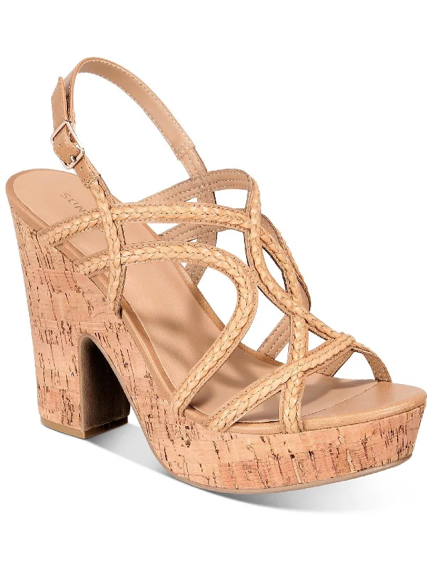 Leisure Sports NadiyaP Womens Ankle Strap Padded Insole Dress Sandals