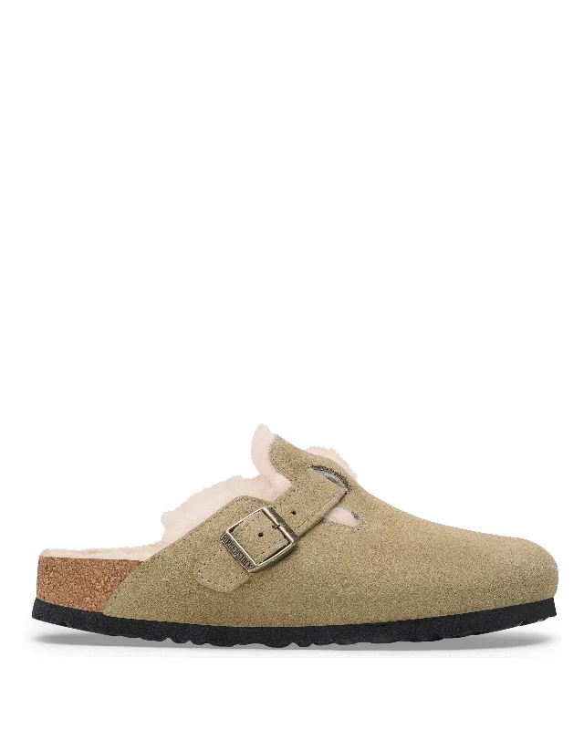 Exquisite Tailoring W Boston Shearling Taupe Suede