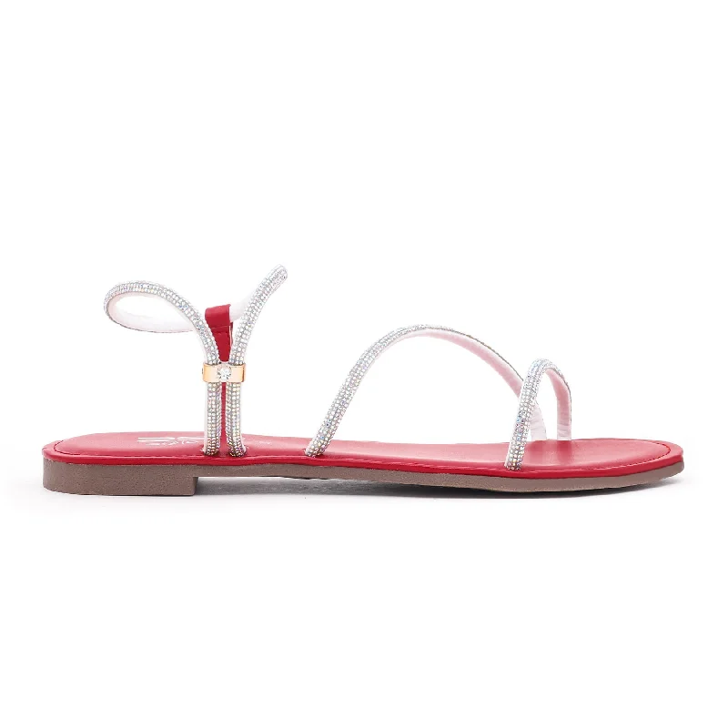 High-end Customization Maroon Fancy Sandal FN5710