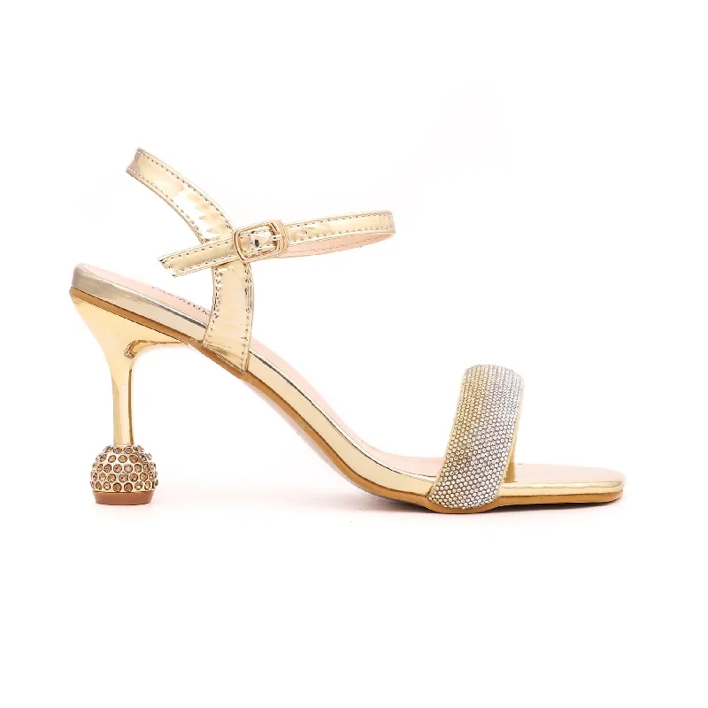 Fresh And Capable Golden Fancy Bridal Sandal FN5724