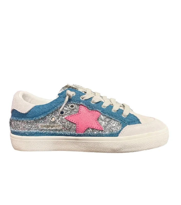 Design Trend Women's Selene Sneaker In Denim Sparkle Multi