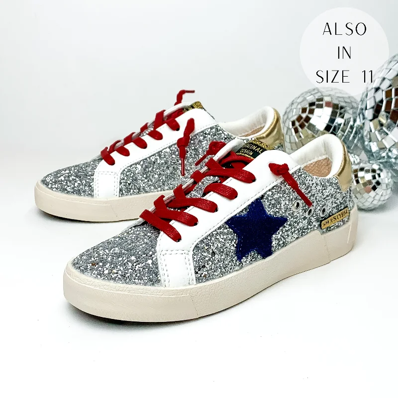 Fashion And Simplicity Vintage Havana | Limitless Sneakers in Silver Glitter
