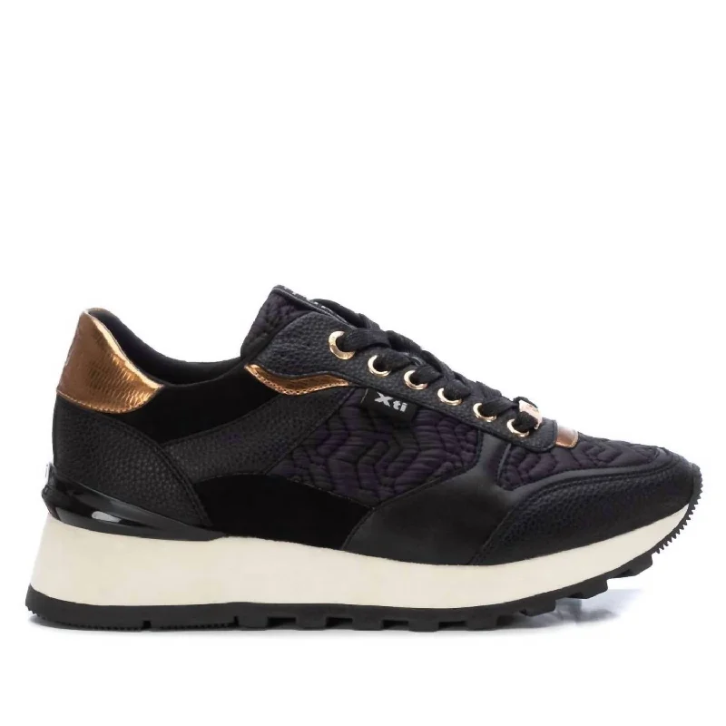 Minimal Classic Women's Rubber Sneakers In Black